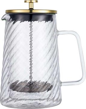 Kafijas kanna French Press Klausberg KB-7767, 1 l, caurspīdīga krās./zelta krās.