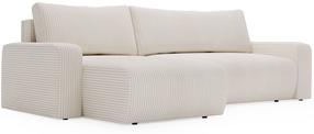Kampinė sofa - lova Polak Meble Aragon, kreminė sp., 245 x 150 cm x 85 cm