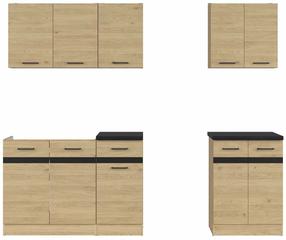 Virtuvės baldų komplektas Junona, bernstein oak sp., 1.8 m