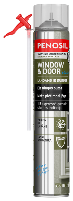 Vasarinės sandarinimo putos Penosil Window & Door, 750 ml