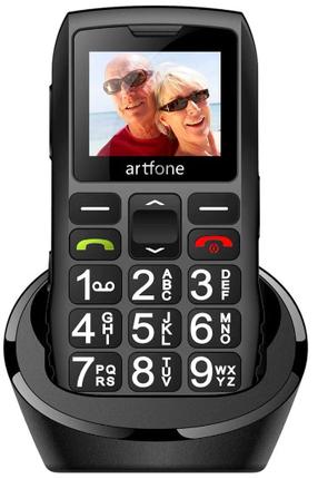 Telefons ar pogām Artfone C1+, 32 MB, melns krās.