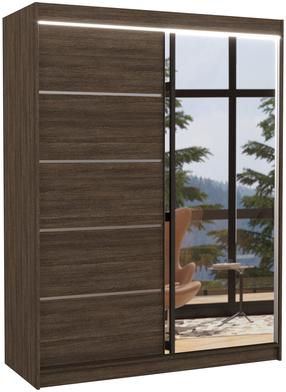 Spinta ADRK Limbo, šokolado sp., 58 cm x 150 cm x 200 cm, su veidrodžiu
