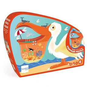 Dėlionė Scratch Europe Pelican, 37 cm x 51 cm, 24 vnt., įvairių spalvų