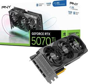 Vaizdo plokštė PNY GeForce RTX 5070 Ti Triple Fan Overclocked, 16 GB, GDDR7