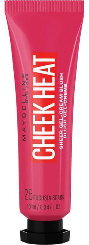 Vedel põsepuna Maybelline Sheer Gel Cream Blush Fuchsia Spark, 25 fuchsia spark, 8 ml