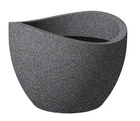 Puķu pods Scheurich Granit 250/60, plastmasa, Ø 60 cm, tumši pelēka krās.