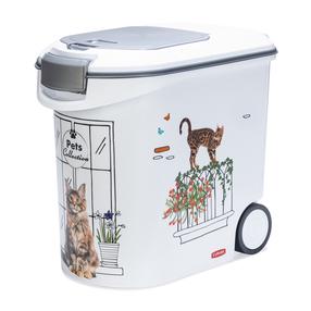 Lemmikloomatoidu säilituskast Curver Cat, 35 l, 50 cm x 28 cm x 43 cm, valge v.