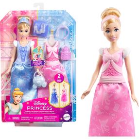 Lėlė su priedais Mattel Disney Princess Storytelling Cinderella, 28 cm, rožinė sp.