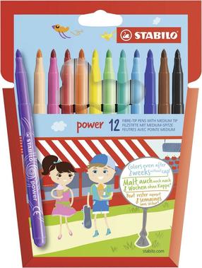 STABILO Power Flomāsteri, 12 krāsas