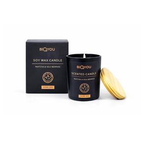 Свеча, ароматическая Bio2You Home SPA Matcha & Goji Berries, 20 - 25 час, 140 г, черный цв.