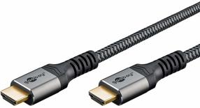 Vads Goobay 64997 HDMI Type A Vīrietis, HDMI A Vīrietis, 10 m, pelēka krās.
