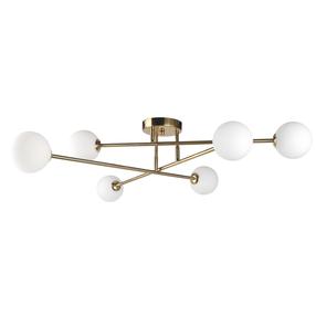 Šviestuvas lubų Light Prestige Dorado 6 LP-002/6C, G9, 6 x 28 W, aukso sp. / balta sp.