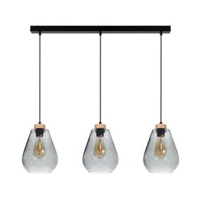 Светильник потолочный Spot-Light Kigali, E27, 3 x 60 Вт, коричневый цв./черный цв. / черный цв., 18 x 22 см