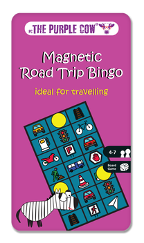 Stalo žaidimas Purple Cow Magnetic Road Trip Bingo