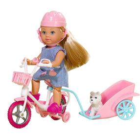 Lėlė Simba Evi with a Bike 105730783, 12 cm