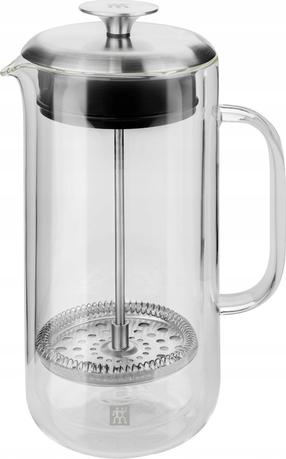 Kavinukas French Press Zwilling Sorrento Plus 39500-300-0, 0.75 l, skaidri sp./sidabro sp.