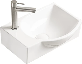 Умывальник для ванной комнаты Mexen Mista 22174000R, керамика, 28 см x 40.5 см x 14 см, белый цв.