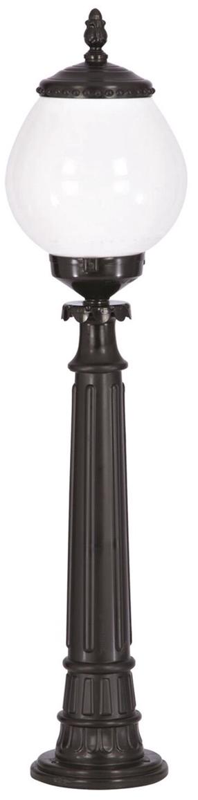 Pastatomas lauko šviestuvas Opviq BSU-68194-BSY-BOP, 60W, E27, IP65, juoda sp., 25 cm x 95 cm