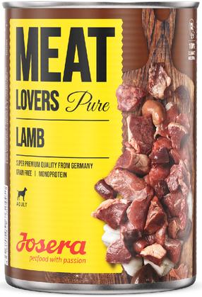 Mitrā barība (konservi) suņiem Josera Meat Lovers Lamb, jēra gaļa, 0.4 kg