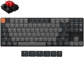 Беспроводная компьютерная клавиатура Keychron K1 Version 6 K1X-A1 Keychron Low Profile Milk POM Red, EN, черный цв./серый цв.