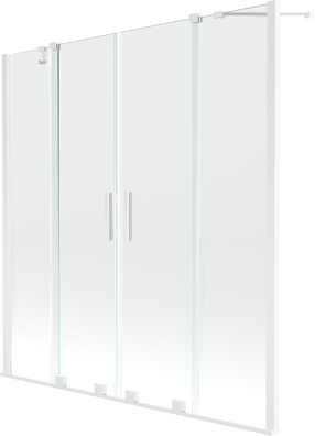 Vonios sienelė Mexen Velar Duo II, 160 cm x 150 cm, skaidri sp./balta sp./grūdintas