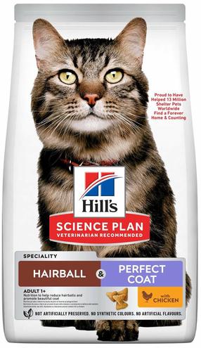 Sausas kačių maistas Hill's Science Plan Hairball, vištiena, 3 kg