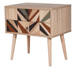 Naktinis staliukas Kalune Design City Triangle, įvairių spalvų, 61 cm x 60 cm x 40 cm
