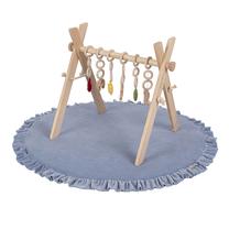 Aktyvumo kilimėlis KiddyMoon Baby Gym, ⌀ 90 cm, mėlyna sp.