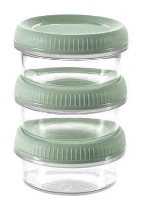 Dėžutė maistui Curver Smart Eco 252992, 0.15 l, 7 cm x 7 cm, skaidri sp./žalia sp.