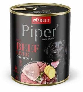 Mitrā barība (konservi) suņiem Dolina Noteci Piper, liellopa gaļa/cūkgaļa, 0.8 kg