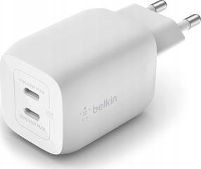 Telefona lādētājs Belkin WCH013VFWH, 2 x USB-C, balta krās., 65 W