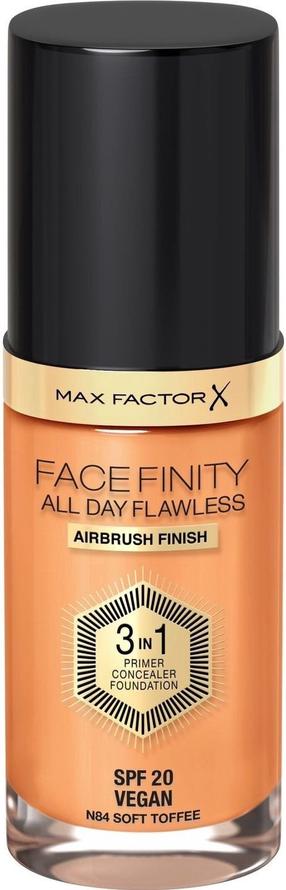 Šķidrā grima bāze Max Factor All Day Flawless 3 in 1 Facefinity, SPF 20, n84 soft toffee, 30 ml