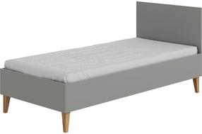 Vaikiška lova Kocot Kids Kubi LKU_SZ_18-8BS_BM, pilka sp., 80 x 180 cm, be patalynės dėžės, be čiužinio
