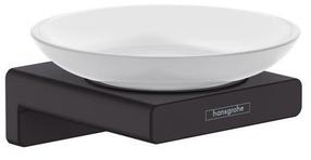 Sieninė muilinė Hansgrohe AddStoris, skaidri sp./juoda sp., 10.7 cm x 10.9 cm
