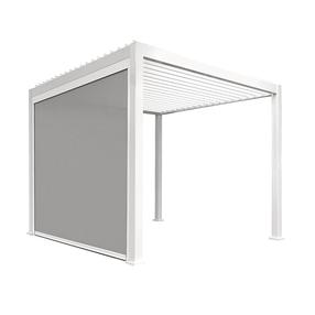 Roletas terasai Home4you Mirador 111, 300 cm, balta sp./pilka sp.