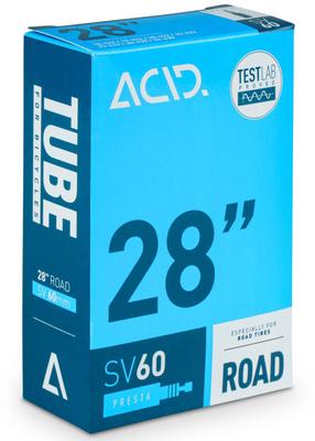 Velosipēdu riepu kamera ACID Road TUBE214, gumija, melna krās., 28"