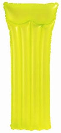 Pripučiamas plaukiojimo čiužinys Intex, 183 cm x 76 cm, geltona sp./žalia sp./oranžinė sp.
