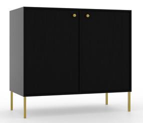 Komoda ADRK Tili, juoda sp., 58.9 cm x 83.6 cm x 40.8 cm