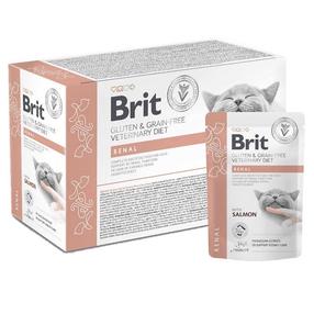 Mitrā kaķu barība Brit Renal, lasis, 0.085 kg, 12 gab.