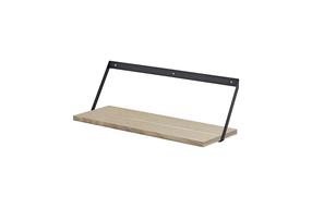 Настенная полка Dolle Edge, дубовый цв./черный цв., 21.5 см x 20 см x 60 см