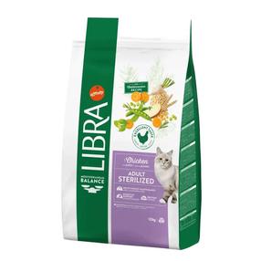 Kuiv kassitoit Libra Sterilized, kanaliha, 10 kg