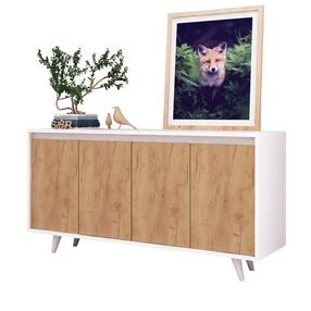 Komoda Kalune Design Nossa, ruda sp./balta sp., 86 cm x 140 cm x 40 cm