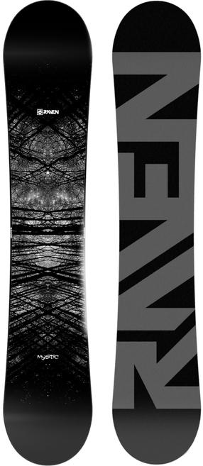 Snieglentė Raven Mystic, juoda sp./pilka sp., 163 cm x 25.7 cm