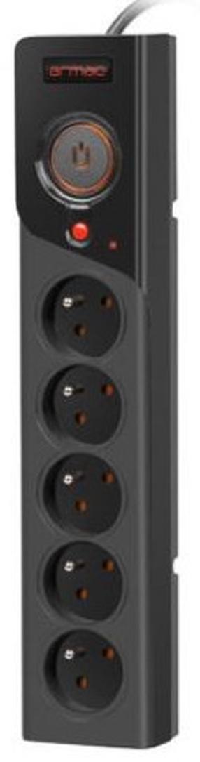 Pikendusjuhe ARMAC Z5/15/CZ, 1.5 m, 5 pesa, lülitiga, must v.