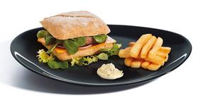 Lėkštė pietų Luminarc Steak Friends Time, 30 cm x 26 cm x 3 cm, juoda sp.