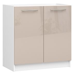 Virtuvės spintelė po plautuve Akord Oliwia S80, balta/smėlio, 46 cm x 80 cm x 82 cm