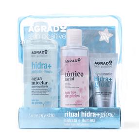 Näohooldustoodete komplekt naistele Agrado Hidra+Glow Ritual, 3 tk