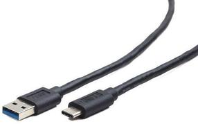 Vads Gembird Cablexpert USB 3.0 AM to Type-C CCP-USB3-AMCM-1M USB 3.0 Type A Vīrietis, USB Type-C Vīrietis, 1 m, melna krās.