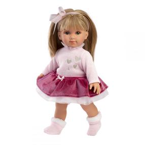 Lelle ar aksesuāriem Llorens Elena 53552, 35 cm, rozā krās.