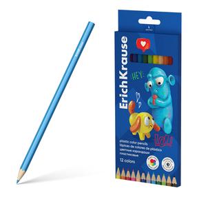 Värvipliiatsid Erich Krause Jolly Friends hexagonal, 12 tk